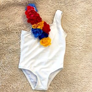 Janie and Jack size 2T white one piece swim suit